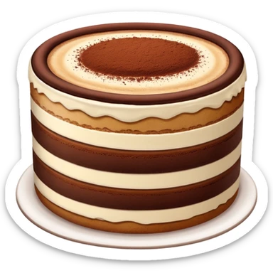 A slice of tiramisu cake sticker