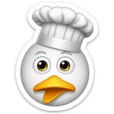 pollo chef con gorro sticker