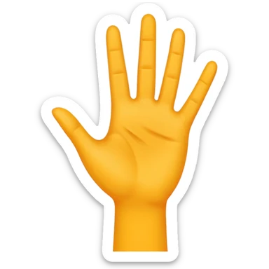 emoji with an outstretched hand symbolizing reaching out, in E-conomic inspired colors sticker