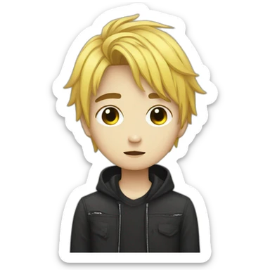 a brazilian-korean emo young man sticker