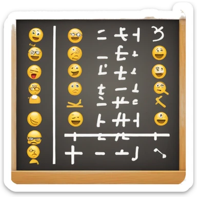 school board with equations sticker