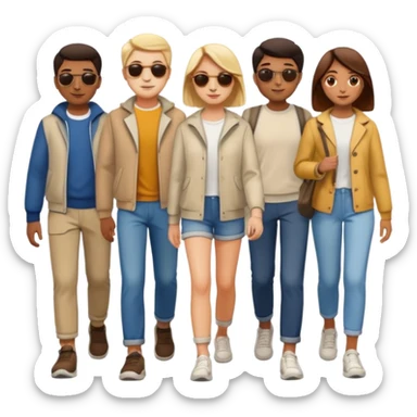 a Footpath on a park and people are walking  sticker