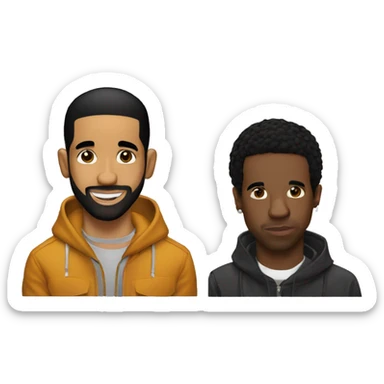 Drake and Travis Scott  sticker