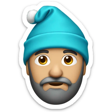 gorro de santa azul turquesa sticker