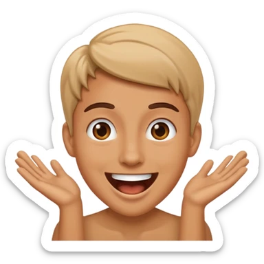 overly excited  sticker