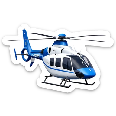 Eurocopter EC135 - Airbus Helicopters (Model Year: 2020) (Iconic colour: Blue and white) sticker