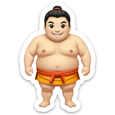 Sumo happy sticker