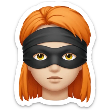 Blindfold person with different colors of hair. No trusting games with people blindfolded behind steering wheel sticker