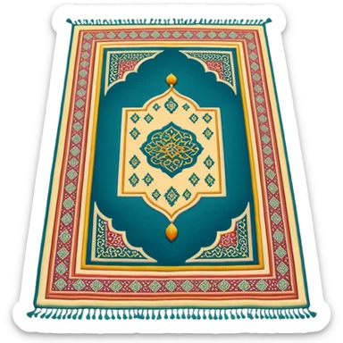 muslim prayer mat sticker