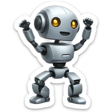 dancing robot sticker