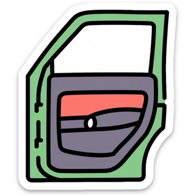 car door with sound deadening material, vehicle acoustic insulation sticker