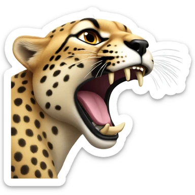 Roaring cheetah  sticker