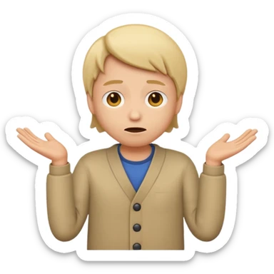 animated emoji for a player called prophet of doom IDK shrug emote sticker