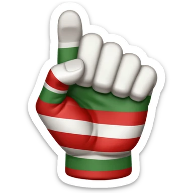 This fist emoji ✊ but instead of yellow it’s the three Italian flag colors. Don’t change anything about the fist shape or shading, just the 3 colors striped  sticker