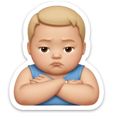  🥺 Pero con manitas y cruzadas como un bebé diciendo porfis y sacando su trompita sticker