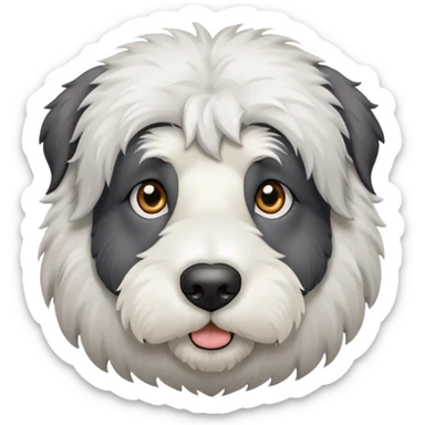 Perro viejo pastor inglés sticker