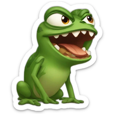 ferocious pepe sticker