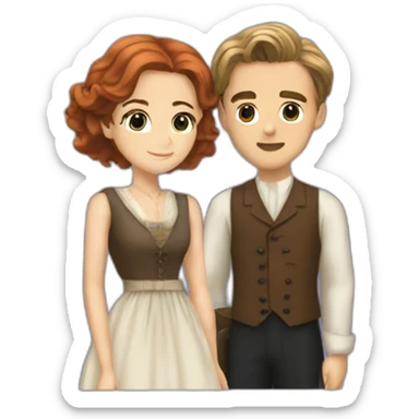 jack dawson and rose from titanic sticker
