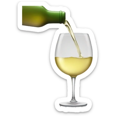 POURING WHITE WINE sticker