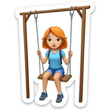 swing hike mixed girl  sticker