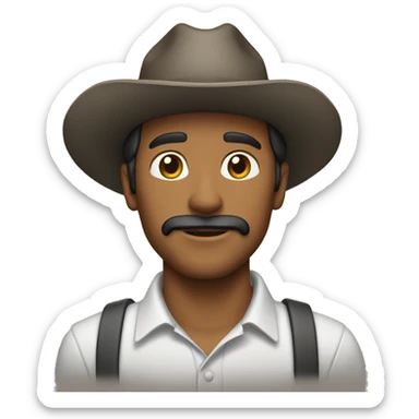 Hombre con rodete sticker