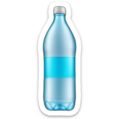 Botella de agua con 2 hielos adentro  sticker