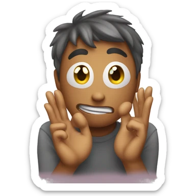 concerned emoji cheering up another sad emoji by patting it n the head to make it all better sticker