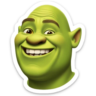 shrek laughing out loud sticker
