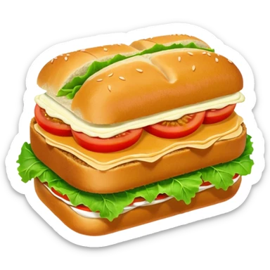 schnitzel sandwich: an oblong roll topped with a schnitzel, served on a lettuce leaf sticker