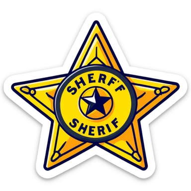 western sheriff badge sticker