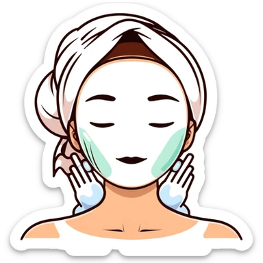 skincare for oily skin, face treatment sticker