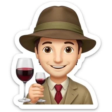 A male Italian accountant who loves red wine fishing movies sticker