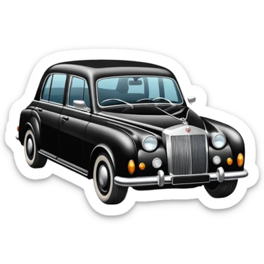 Crée-moi une voiture noire, berline, très classe La voiture  en long 2025classe S. sticker