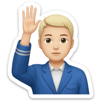 Shinzou wo sasageyo salute pose sticker