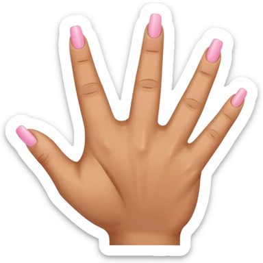 Extend your thumb, index finger, and middle finger straight out, tuck your ring finger and pinkie down  sticker