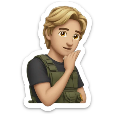 regard sur le côté comme si tu ment sticker