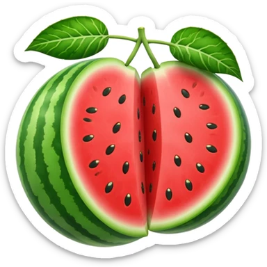 Double Watermelon joined together sticker