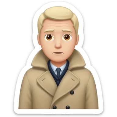 man feeling cold sticker