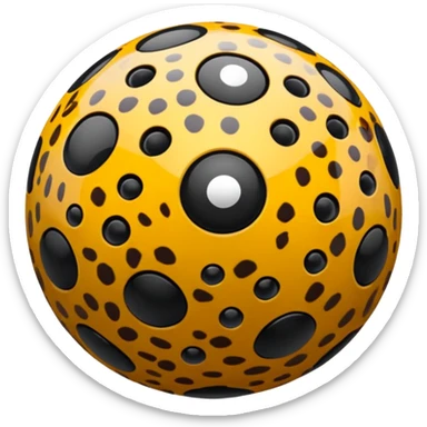 Cheetah print lucky nine ball sticker