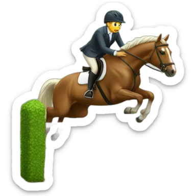 Horse jump little obstacle sticker