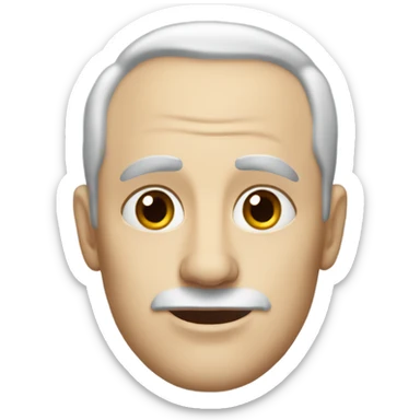 middle aged white man with receding hair line sticker