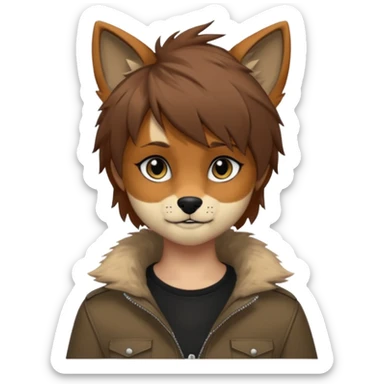 Edgy anthro tomboy furry by Falvie, LiLaiRa, griffsnuff, AngieWolf sticker