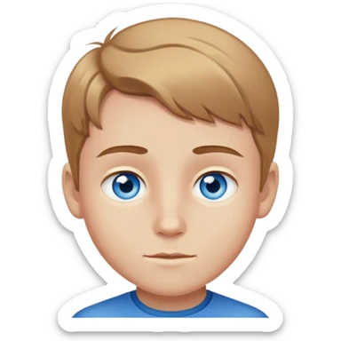 light brown - haired boy with blue eyes sticker