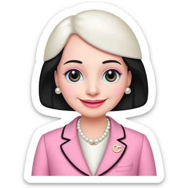 pingu mother wearing the pink chanel suit the Jackie kenddy wore sticker