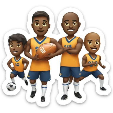 athlete of corporate football team sticker