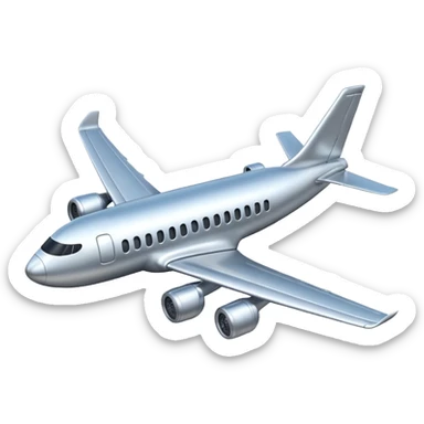 quiero un emoji de avion que sea lo mas real posible sticker