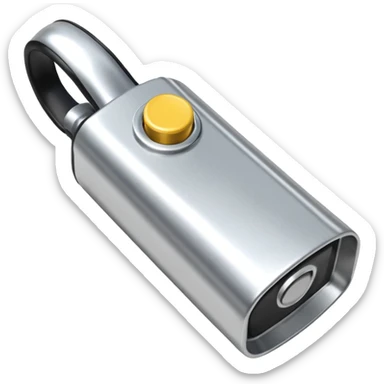 just a referee whistle. normal metal whistle used in sports sticker