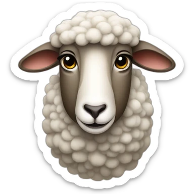Stylish, smooth sheep with a strict look sticker