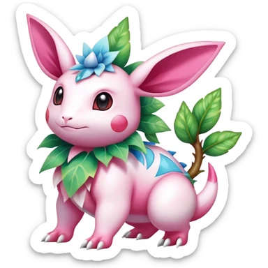Shiny Exotic Nidorino-Sylveon-Roserade-Shaymin-Ivysaur-Meganium-Roselia-Hybrid-Creature sticker