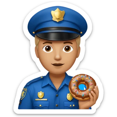 Police officer trooper donut sticker